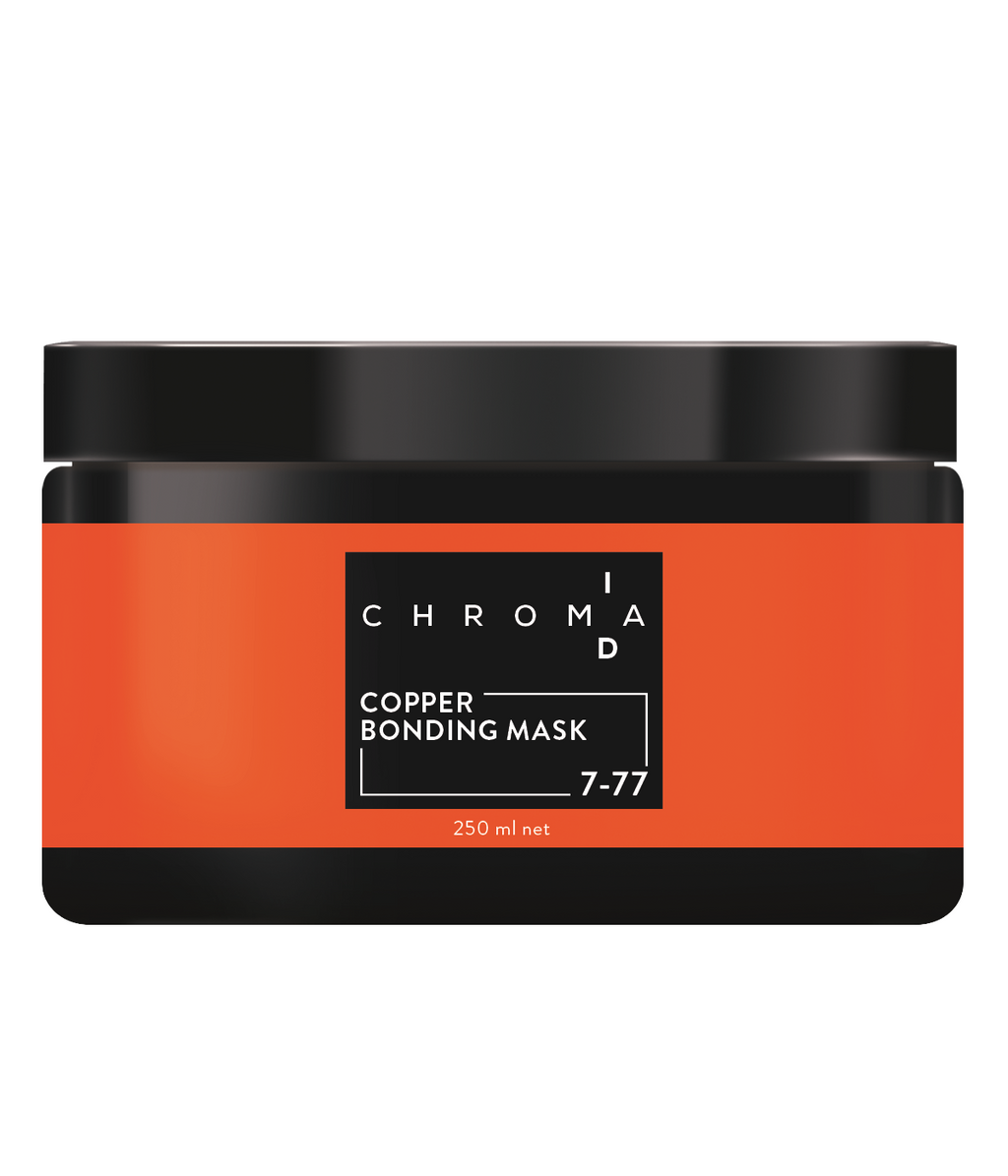 D・Cosmetics Schwarzkopf ChromaID 7-77 Copper Bonding Color Mask, 250mL
