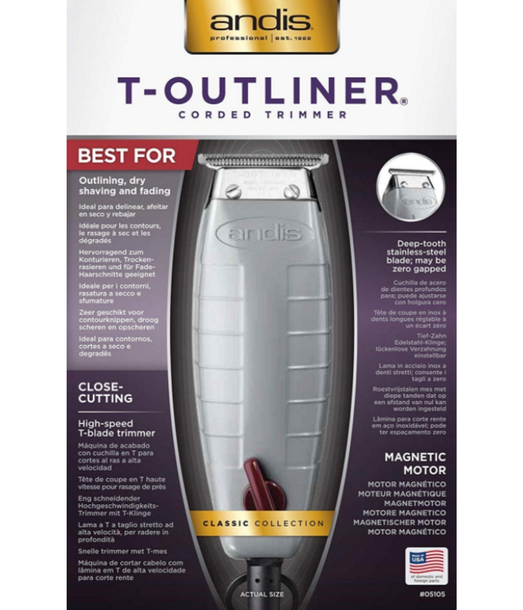 Andis T-Outliner T-blade Trimmer, Gray | Canada Barber Supplies