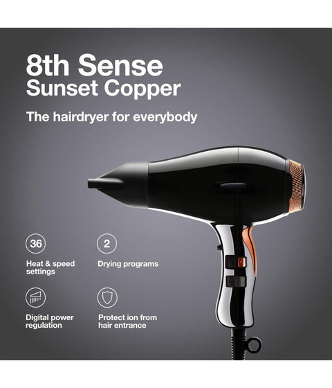 Elchim 8th Sense Hair Dryer, Sunset Copper