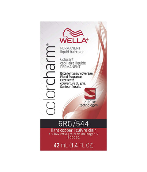 Wella ColorCharm Permanent Liquid Hair Color 6RG/Light Copper, 42mL