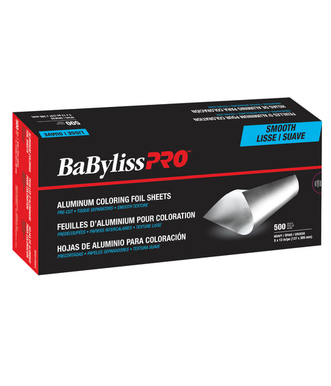 DannyCo BaBylissPRO Aluminum Coloring Foil Heavy Smooth Sheets, 5x12 inch, 500/box