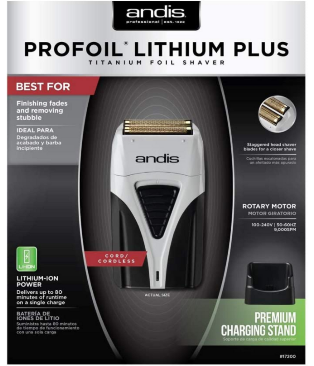 andis profoil Lithium Plusスキンフェードカット必需品 Andis ProFoil Lithium Plus Titanium Foil Shaver Li – Empire