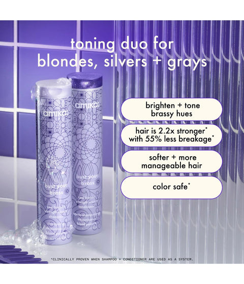 Amika Bust Your Brass Cool Blonde Repair Shampoo 275ml