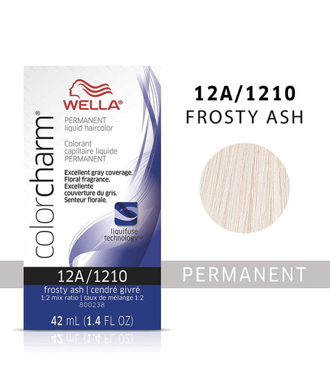 Wella ColorCharm Permanent Liquid Hair Color 12A/Frosty Ash, 42mL