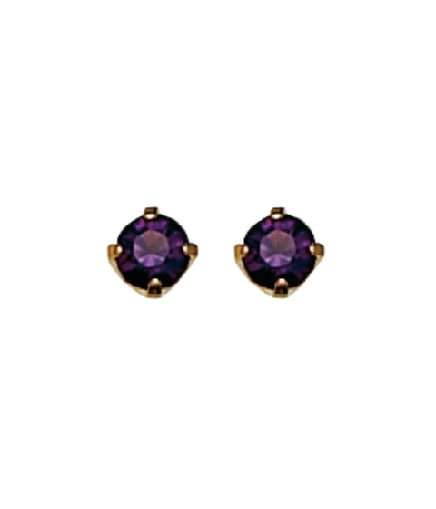 Inverness 24k GP 3mm Amethyst Tiffany - Feb (82C)