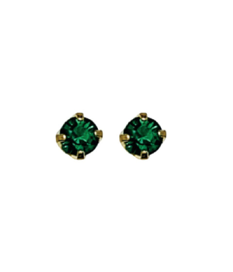 Inverness 24k GP 3mm Emerald Tiffany - May (85C)