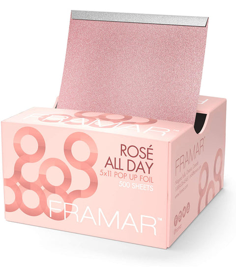 Framar 5 x 11 Rosé All Day Pop Up Hair Foil 500 Sheets