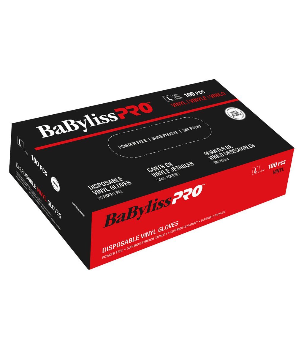 DannyCo BaBylissPRO Disposable Vinyl Gloves Medium 100 per box ...