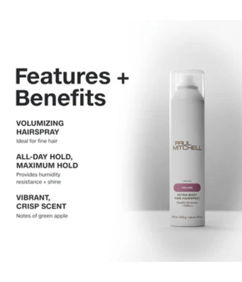 PM Extra-Body Firm Hairspray 315ml (Restaged)