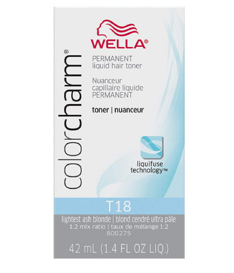 Wella ColorCharm Permanent Liquid Hair Toner T18, 42mL