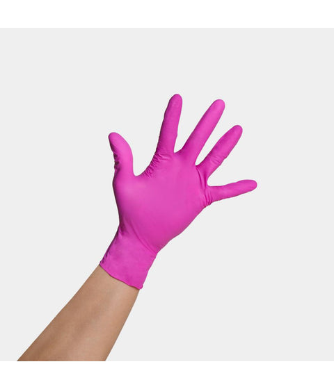 Framar Pink Paws Nitrile Gloves Medium 100/Box