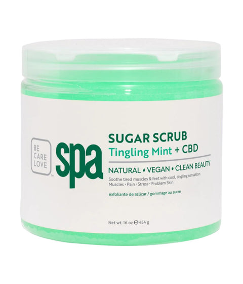 DA BCL Spa Sugar Scrub Tingling Mint + CBD (16oz)