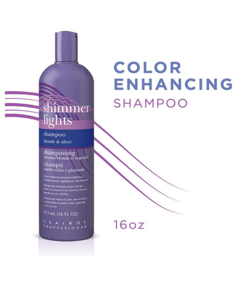 Clairol Shimmer Lights Shampoo, Blonde & Silver, 16oz