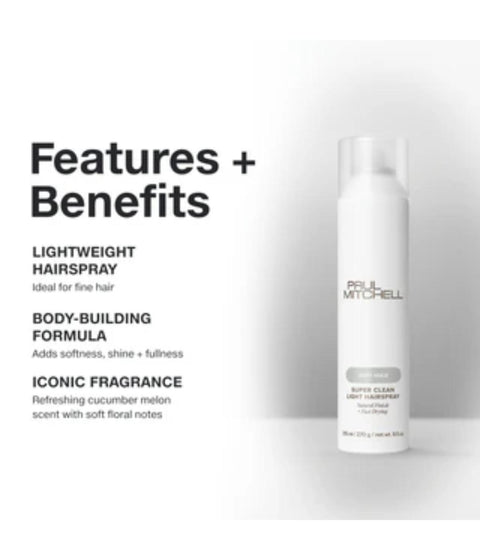 PM Super Clean Light Hairspray 315ml (Restaged)