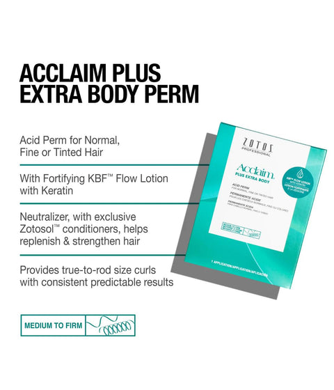 Zotos Acclaim Plus Extra Body Acid Perm Normal/Fine/Tinted Hair