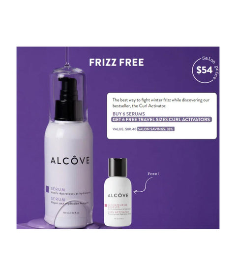 Alcove Frizz Free (6)Serums+ (6) Curl Activators 60ml