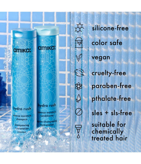 Amika Hydro Rush Intense Moisture Shampoo 275ml