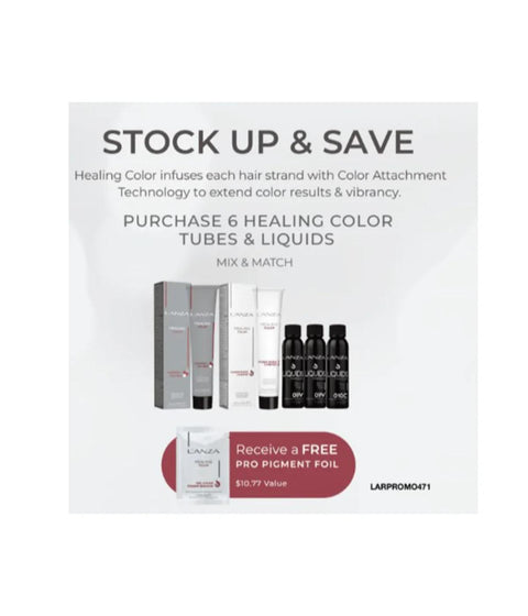 L'anza Buy 6 Healing Color Tubes or Liquids Receive Free Pigment Foil