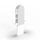 Nola Double Stylist Station White-with Oval Mirror