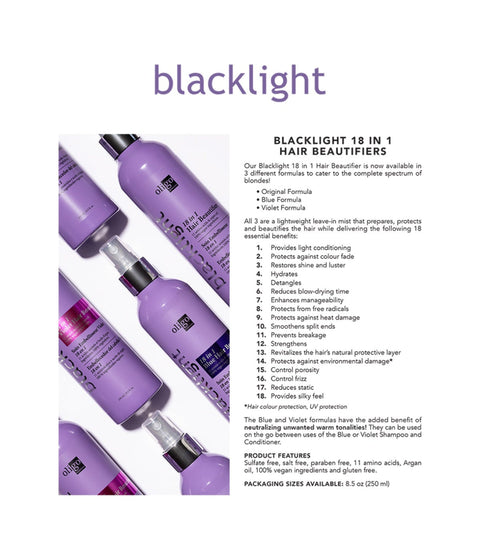 Oligo Blacklight 18 in 1 Blue Leave In Hair Beautifier 250ml