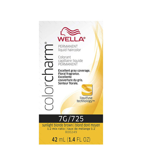 Wella ColorCharm Permanent Liquid Hair Color 7G/Sunlight Blonde Brown, –  Radiant Beauty Supplies