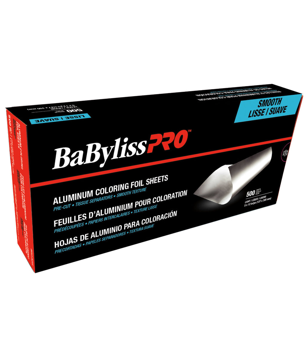 DannyCo BaBylissPRO Aluminum Coloring Foil Light Smooth Sheets, 5x12 i ...