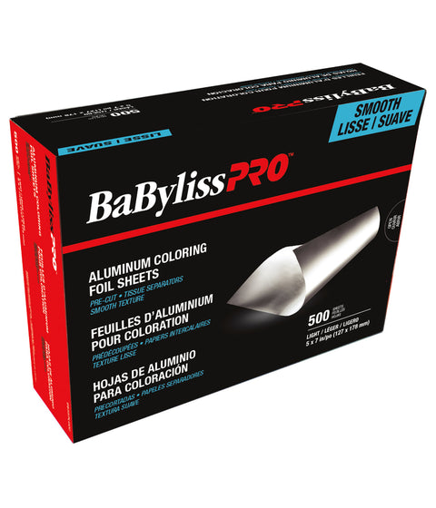 DannyCo BaBylissPRO Aluminum Coloring Foil Light Smooth Sheets, 5x7 inch, 500/box