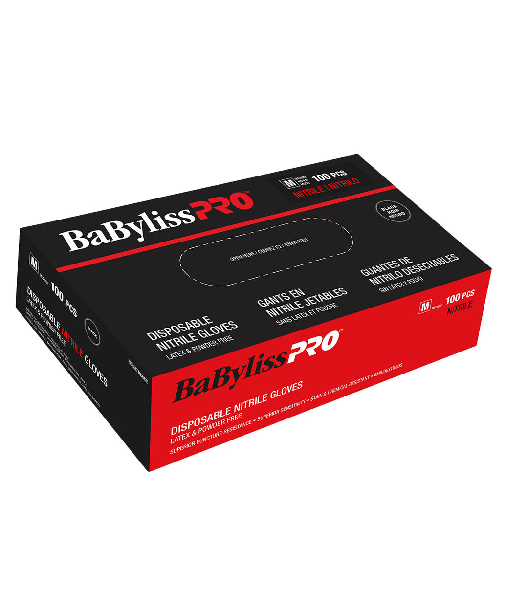 DannyCo BaBylissPRO Disposable Nitrile Gloves Black, Medium – Radiant ...