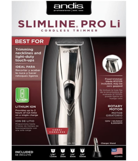 andis pro slimline silver packaging