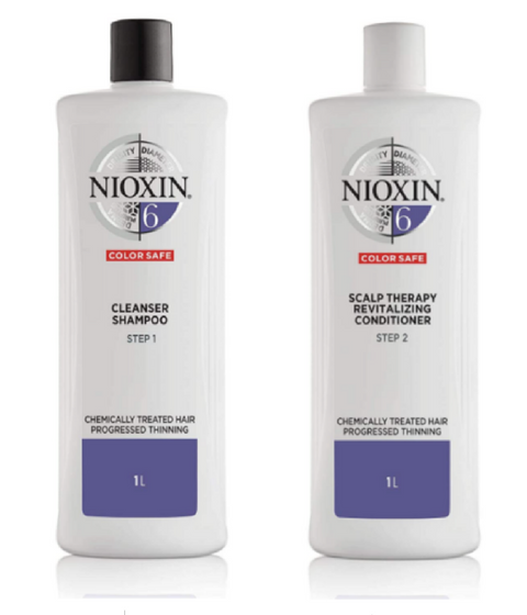 Nioxin System 6 Cleanser Shampoo & Scalp Therapy Conditioner Duo, 1L
